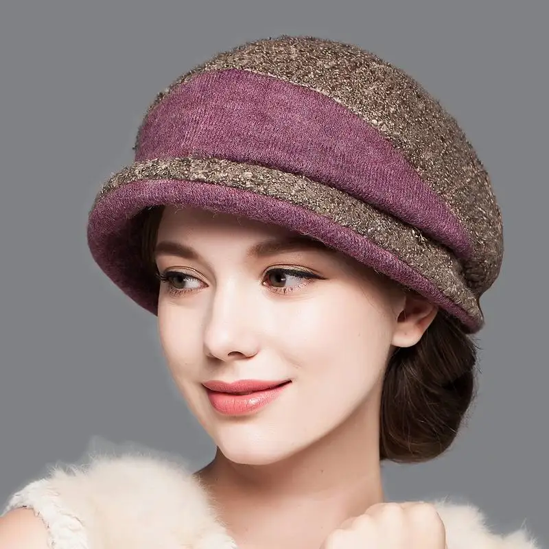 

High Quality Women's Fedoras New Winter Cap Elegant Fashion Woolen Hat Female Caps Hats Windproof Warm Hat