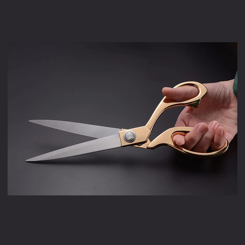 

Office knives Vintage Modern Stainless Steel Sewing Scissors For Fabric Clothes Tailor Scissors Golden Sharp Blade Accessory