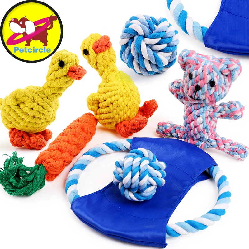 petcircle new arrivals knot pet dog toys durable flying discs knot dog