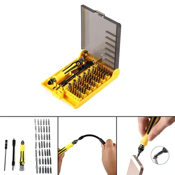 

45pcs Screwdriver Set Torx Hex Cross Screw Driver Interchangeable Precise Manual Screwdriver Kit Repair Tool For Phones PC
