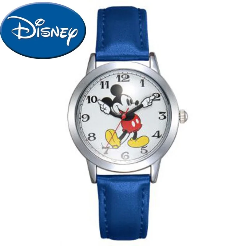Оригинальные женские кварцевые часы Disney круглые с подлинным Микки Маусом для