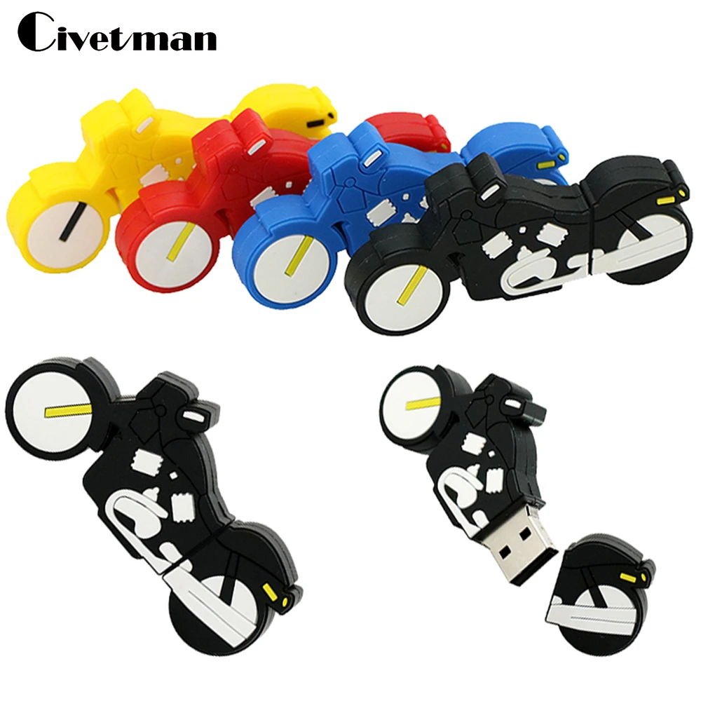 

Pendrive 64GB Moto USB Flash Drive Motorcycle Pen Drive 32GB 16GB 8GB Cartoon 4GB USB 2.0 Memory Stick Flash Card