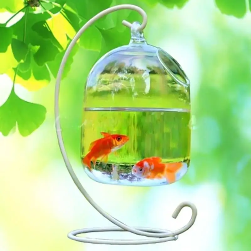 Aquarium Glass Vase Fishbowl Hydroponic Vase Hanging Vase Aquarium