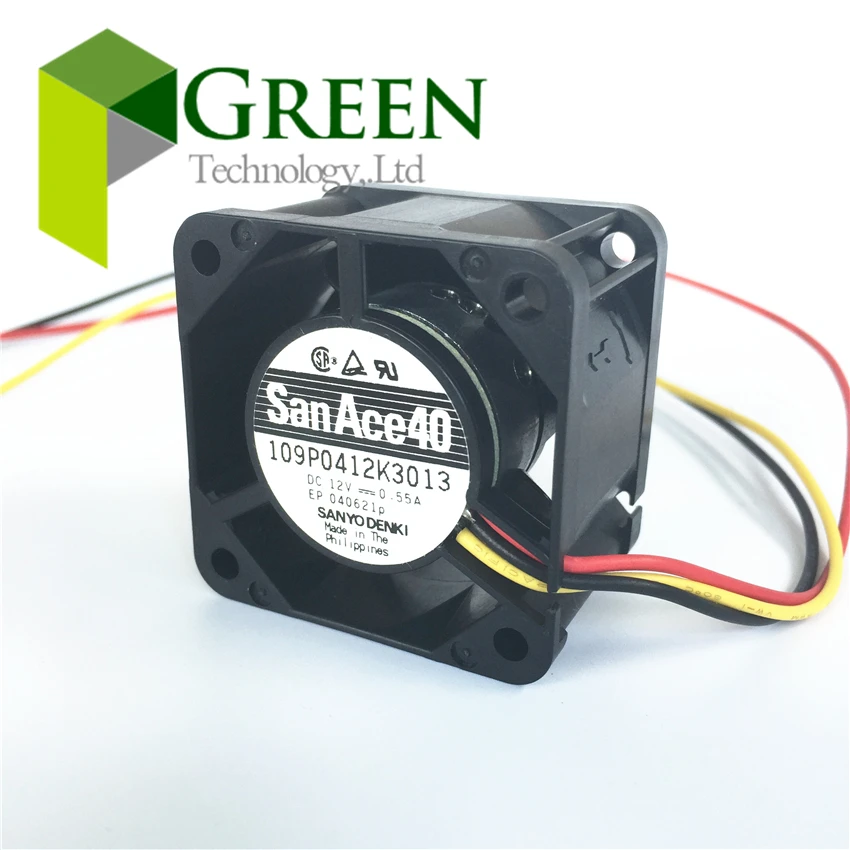 

NEW Original Sanyo San Ace 40 1U Server fan 109P0412K3013 4028 40MM PC or server case Big power Cooling fan 12V 0.55A with 3wire