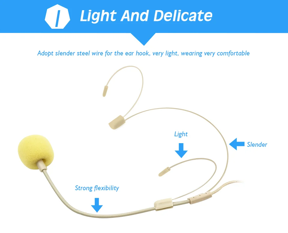 Microphones Invisible Skin Color Portable stereo Mic Wired Microphone Headset mini 3.5mm Professional Stage FM Wireless Choice (2)