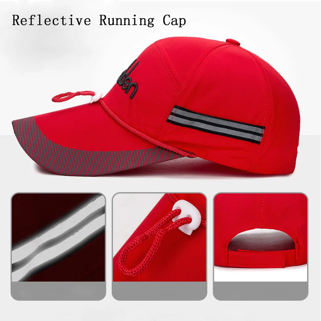 

baseball cap Reflective Running Cap A Quick Dry Hat for Men The Flashback 360 Sports Cap men's baseball caps