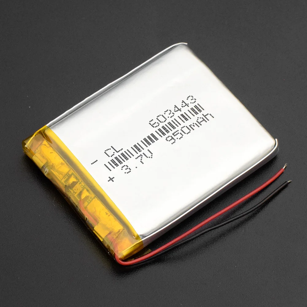 3,7 в 950 мАч батарея 603443 литий-ионная Lipo ячейка литий-полимерная аккумуляторная батарея для Bluetooth динамика MP4 PDA тахографа - Цвет: 603443 950mAh 1pc
