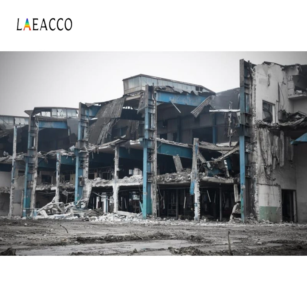 Laeacco гранж старый завод фотографические фоны индивидуальные винтажные