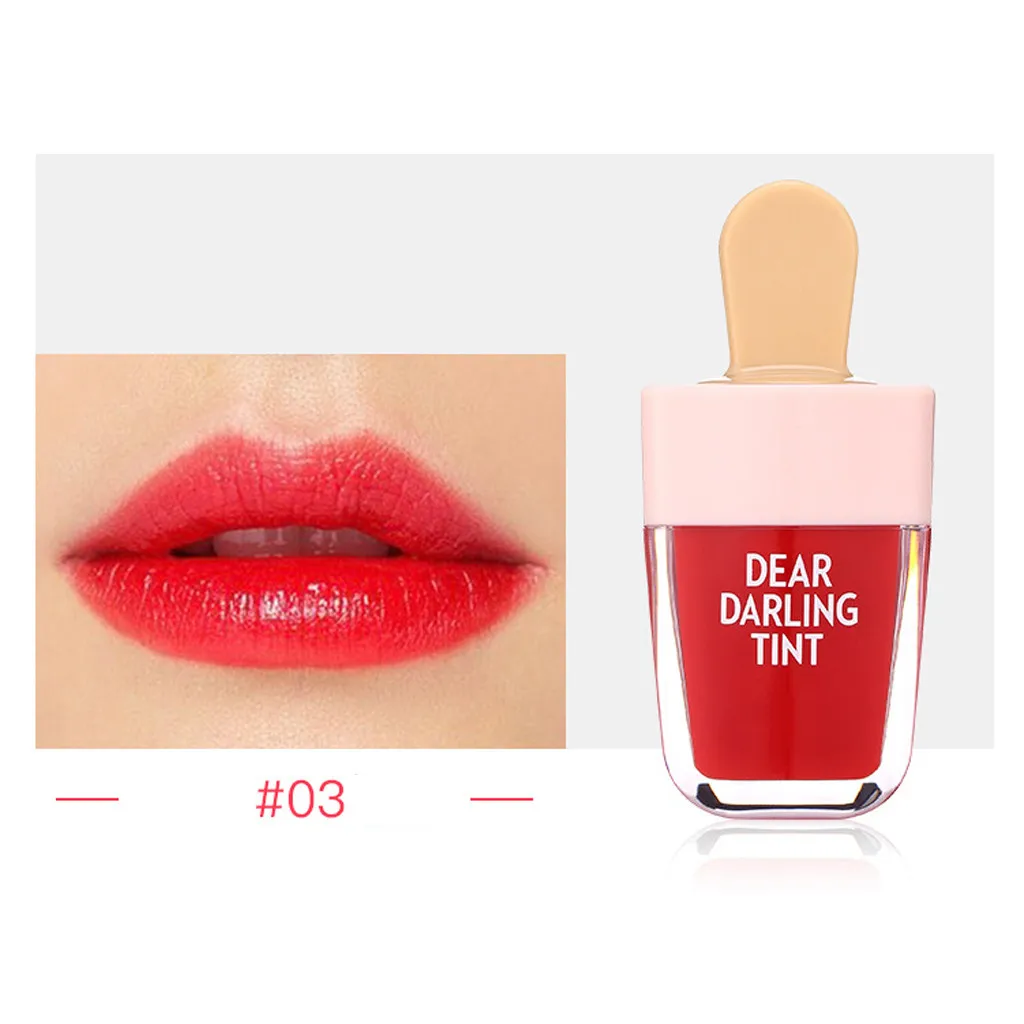 

5 Colors Super Ice Cream Lip Gloss Waterproof Long Lasting Makeup Liquid Lipstick Sweet Red Lip Tint Cosmetics Lipstick #Ze