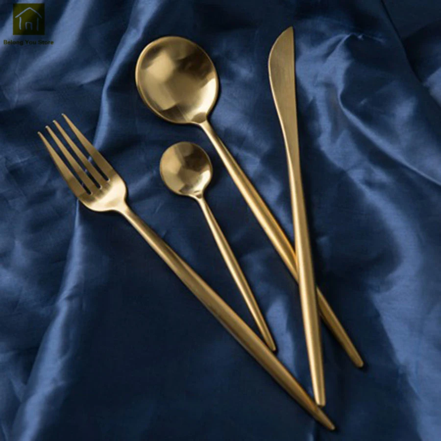 

Stainless Steel Fork Food Steak Fruit Picks Luxury Flatware Lunch Forks Fruit Menaje De Cocina Big Kitchen Supplies WKI071