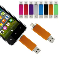 Вращение OTG USB флешка диск розовый/синий/серебристый Ручка привода Memory Stick реального ёмкость флешки мини компьютер смартфон подарок