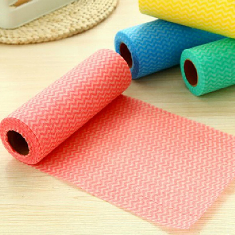 

50pcs Non-woven Disposable Rag Cleaning Cloth Kitchen Tools Towel Eco-Friendly Dishcloth Wiping Scouring Pad Washing Cloth