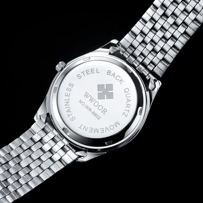 Оригинальные наручные часы wwoor роскошные мужские наручные часы водонепроницаемые часы из нержавеющей стали Кварцевые часы для мужчин Relogio Masculino