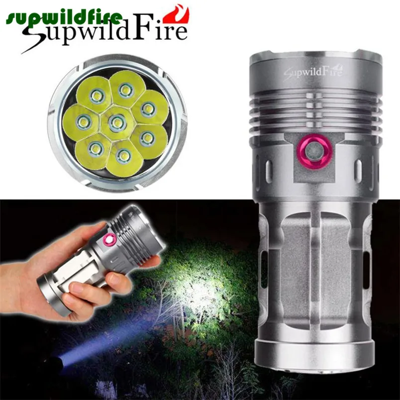 

30000LM 8 x XM-L T6 LED Flashlight Torch 4 x 18650 Hunting Lamp