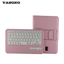 Hohe Qualität Abnehmbare drahtlose Bluetooth Tastatur mit PU Ledertasche Halter für Samsung Galaxy Tab 8,4 S T700 T705