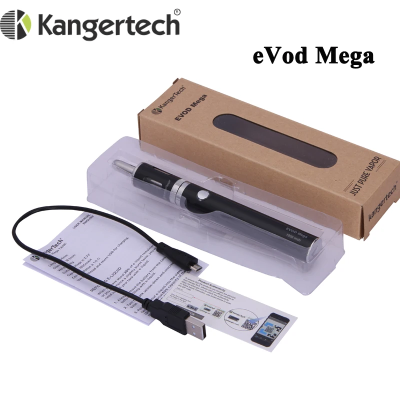 Оригинальный стартовый набор Kanger EVOD Mega электронная сигарета аккумулятор 1900 мАч