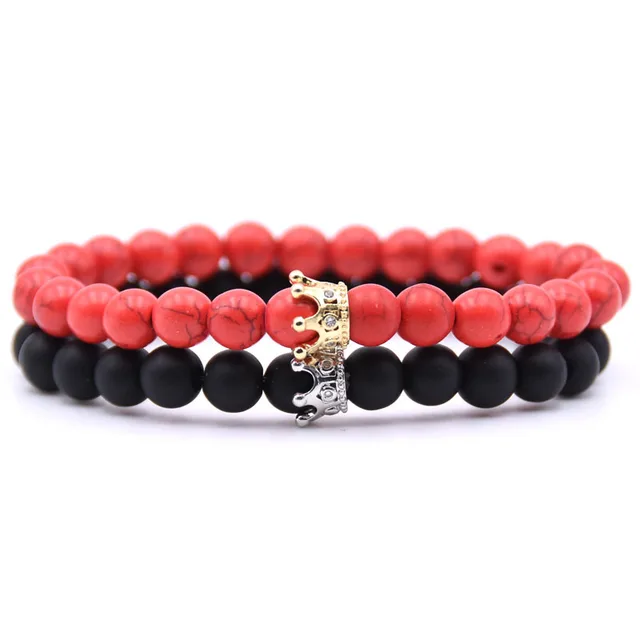 Distance bracelet Crown rouge