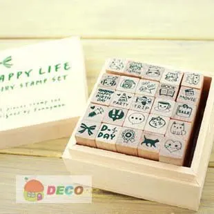 1 компл./лот днем дневник жизнь stamp set DIY деревянный штамп смешная детская zakka канцелярия; школьные принадлежности (ss-1504)