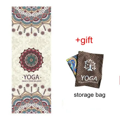 Полотенце из микрофибры для йоги, впитывающее пот, противоскользящее портативное одеяло для тренажерного зала, фитнеса, спортивного упражнения, коврик для йоги, полотенце для пилатеса, коврик для йоги - Цвет: Бежевый