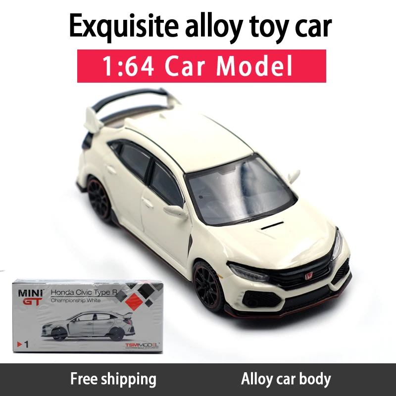 1:64 TSM модели Honda Civic Тип R литье под давлением модель автомобиля Мини GT