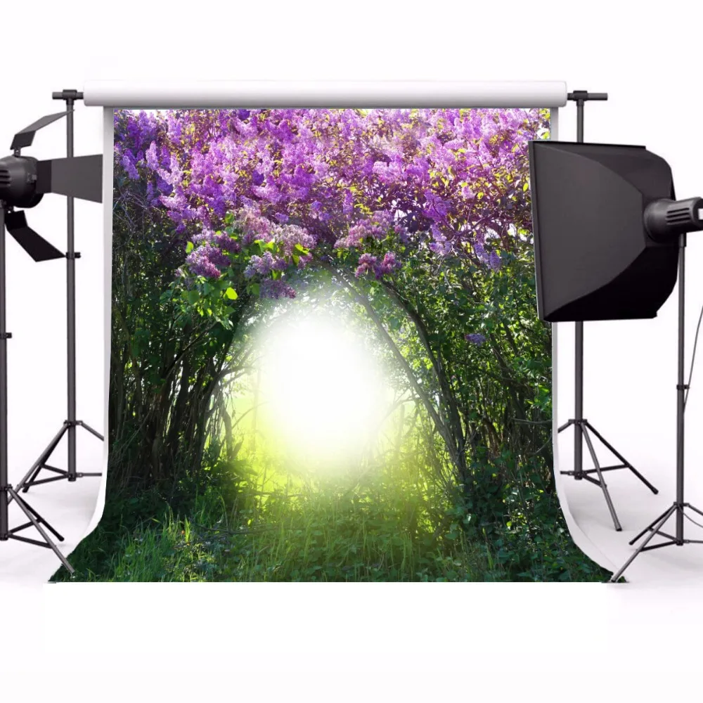 Laeacco Magic Spring Forest Flowers Branch Grassland Photography Backgrounds For Photo Studio Vinyl Custom Photo Backdrops Props