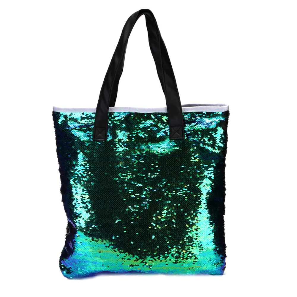 

fashion handbag women Double Color shiny Sequins Handbag Shoulder Bag Tote Ladies bags high quality women messenger bags gift