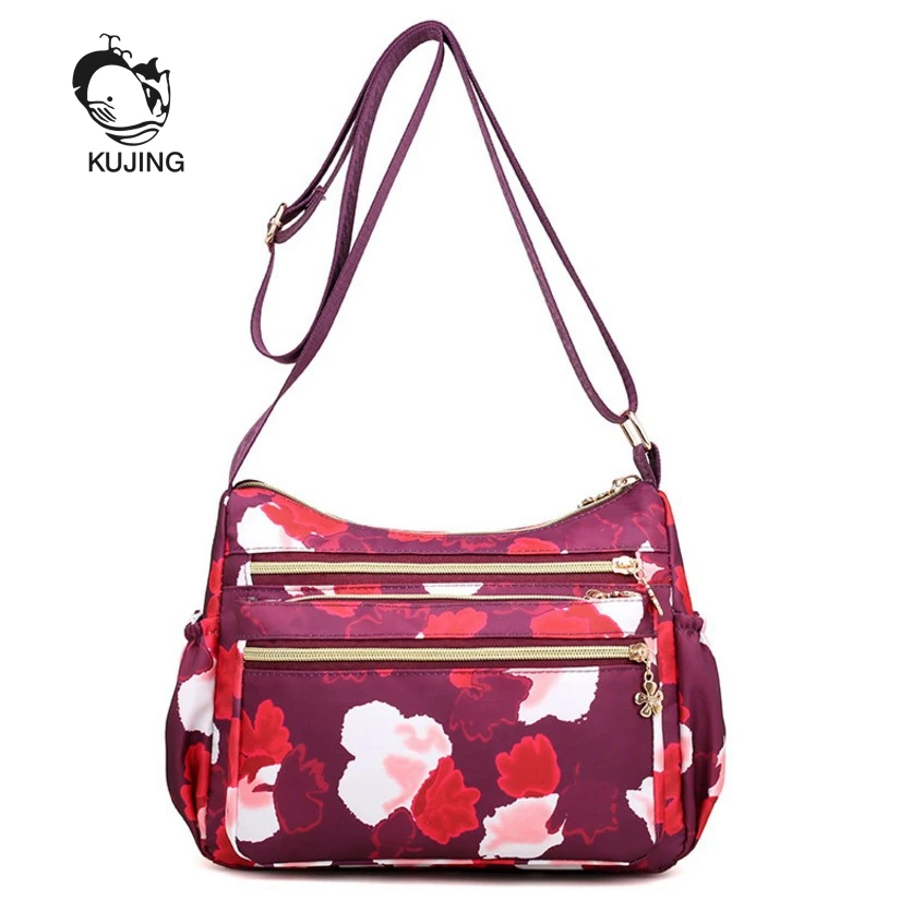 

KUJING Ladies' Handbags High Quality Middle-aged Women Women's Shoulder Messenger Bag Fashion Print Women's Bag Casual Mom Bag