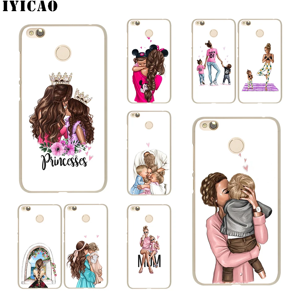 IYICAO Жесткий Чехол для мамы и ребенка Xiaomi Mi 5 5S 6 9 8 A2 Lite 5X Mix 2S F1 SE MAX 3 9T A3 Pro CC9E Redmi Note