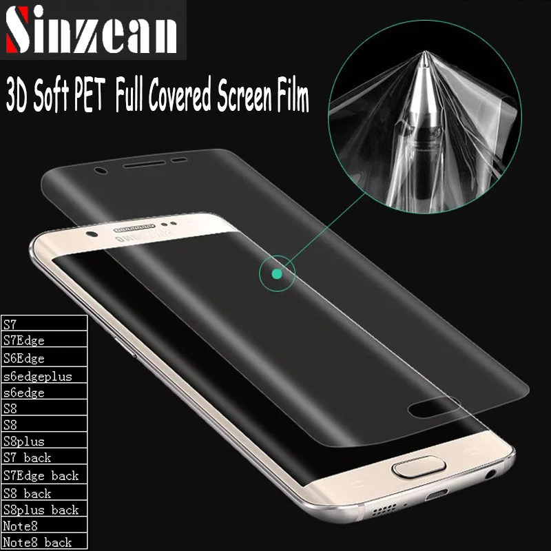 

Sinzean 500PCS MIX For Galaxy S9 Plus/Note 9/S10 E 3D cuvred Soft PET film for Samsung NOTE 8/S8/S7 EDGE 3D Screen Protector