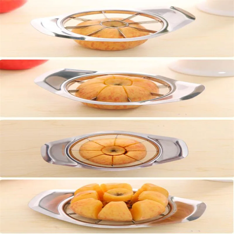 New Stainless Steel Fruit Apple Pear Easy Cut Slicer Cutter Divider Peeler5