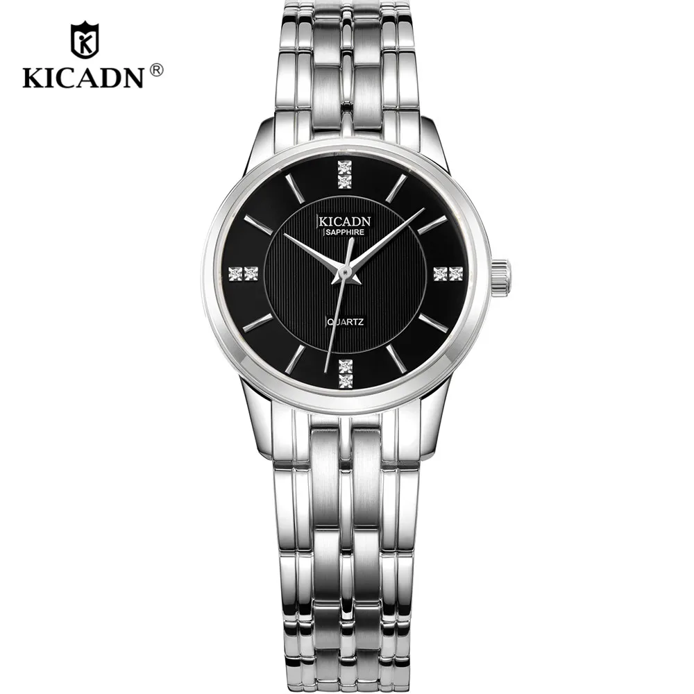 

KICADN Luxury Brand Stainless Popular Woman Watch Waterproof Ladies Simple Woman Watch 2018 Famous Female Relojes Mujer For Gift