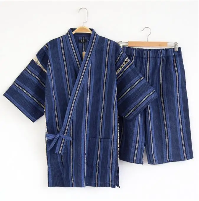 Many colors Japanese kimono pajamas Cotton Mens pyjama House coat S XL