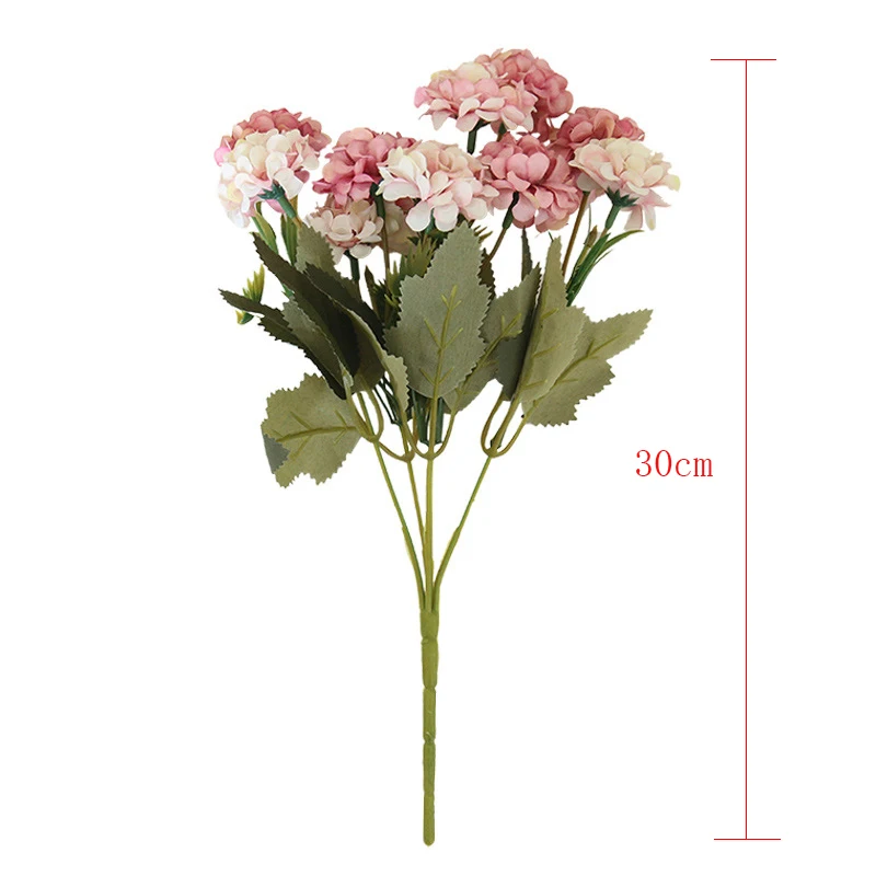 Artificial Hydrangea Flowers For Wedding Home Decoration 10 Heads Small Bouquet Silk Flower Fake Flower Hydrangea Cheap Bouquet Artificial Hydrangea Flowers For Wedding Home Decoration 10 Heads Small Bouquet Silk Flower Fake Flower Hydrangea Cheap Bouquet