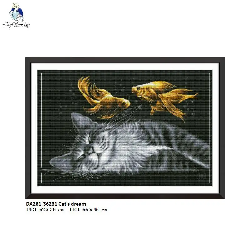 The Cat's Dream Aida тканевые наборы для вышивки крестом DMC Canvas Grid 11CT 14CT Chinese DIY рукоделие