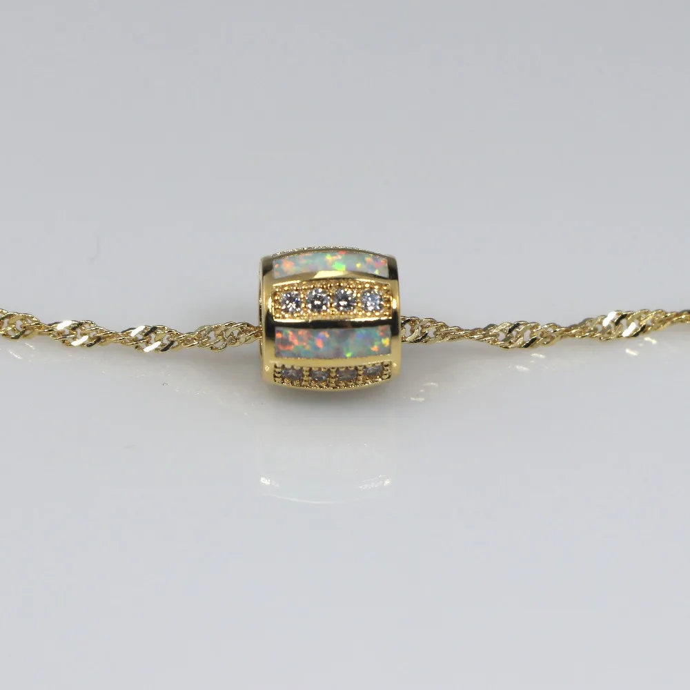 

JLP1794 New Design Colorful Opal Inlaid Zircon Beads Send Chain Fashion Jewelry