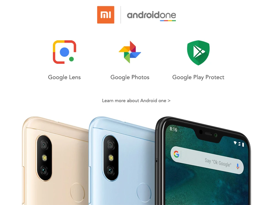 Global Version Xiaomi Mi A2 Lite 4GB 64GB Android One SmartPhone Snapdragon 625 5.84 Full Screen AI Dual Camera Mi Mobile Phone-103