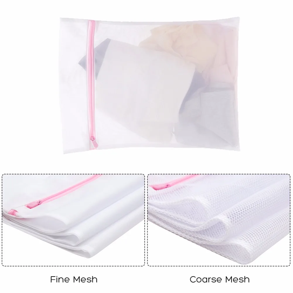 

NEW 3 Size Zippered Mesh Laundry Wash Bags Foldable Lingerie Bra Socks Underwear Washing Machine Clothes Protection Net #274488