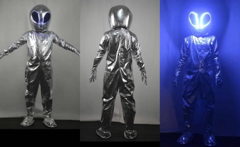 

LED Costume Nightclub Party Stage Performance DJ Extraterrestrial Alien Mascot Costume Halloween Christmas Carnival Fancy