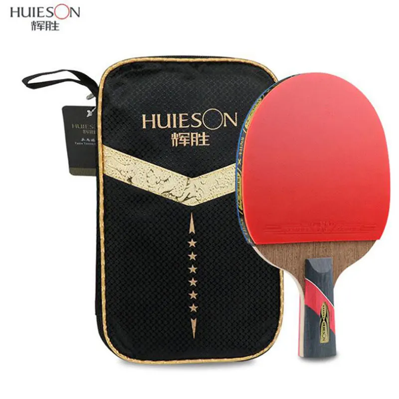 

PRO 6 Star Table Tennis Racket Ping Pong Racket Carbon Fiber Blade Bat With Pingpong Bag Kalemlik Sticky Power Pimples-In Rubber