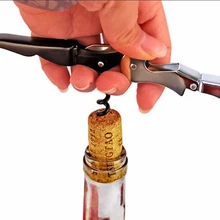 1 шт. пробковый винт колпачок для винной бутылки открывалка пробочник из нержавеющей стали с пластиковой ручкой B