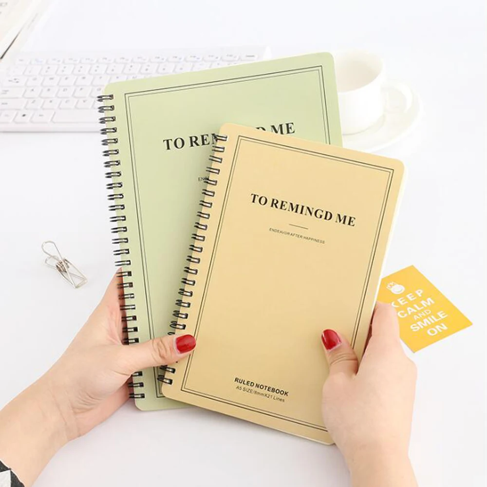 

B5A5 Lined Notebook Daily Student Homework Exercise Book Soft Copybook Coil Spiral Planner Organizer