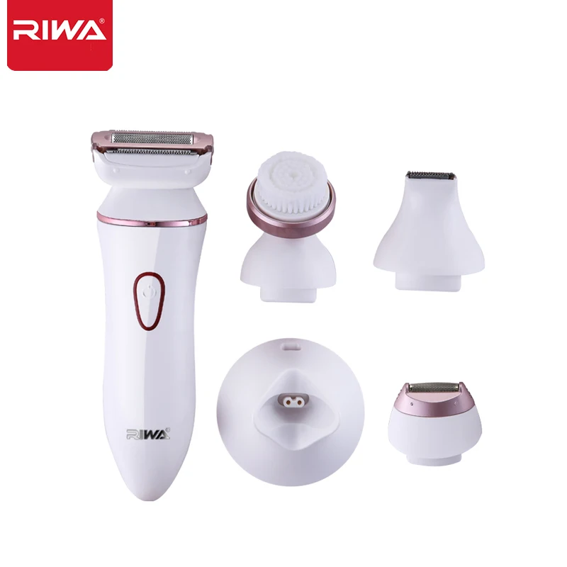 

Riwa Razor 4 in 1 Lady Shaver Epilator Beauty Care Rechargeable Depilate for Bikini/ Face/ Body/ Underarm Multifunction RF1202