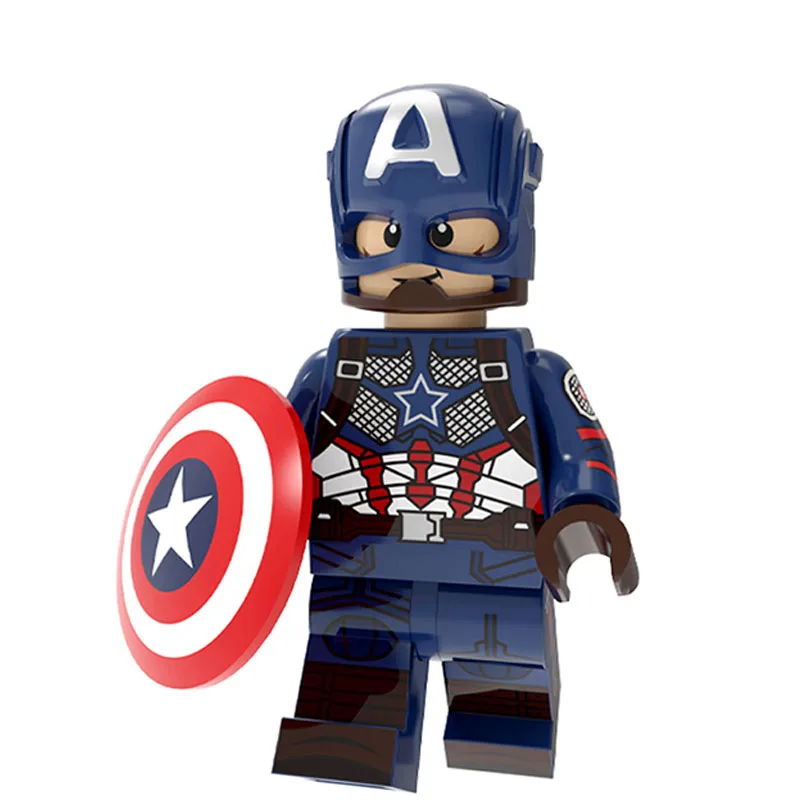 Игрушечные блоки Marvel Avengers 4 супергероев Бэтмен Тор Железный человек Капитан