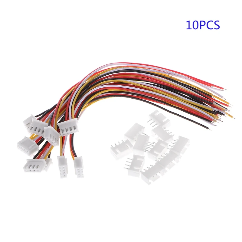

10Pcs 3S JST-XH Connector Adapter Plug 4 Pin Servo Extension Cord Cable 15CM