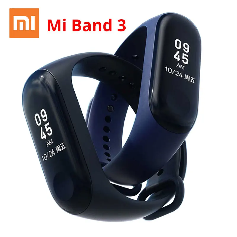 

Xiaomi Mi Band 3 Miband 3 Smart Wristband OLED Touch Screen Waterproof Caller ID Heart Rate Monitor Fitness Tracker Bracelet