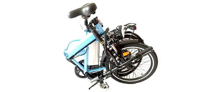 Top JS Lightweight 20" Folding Electric Bike with 250W Brushless Motor 36V10Ah lithium Battery Steel Suspention Fork Disc Brake Bike 17