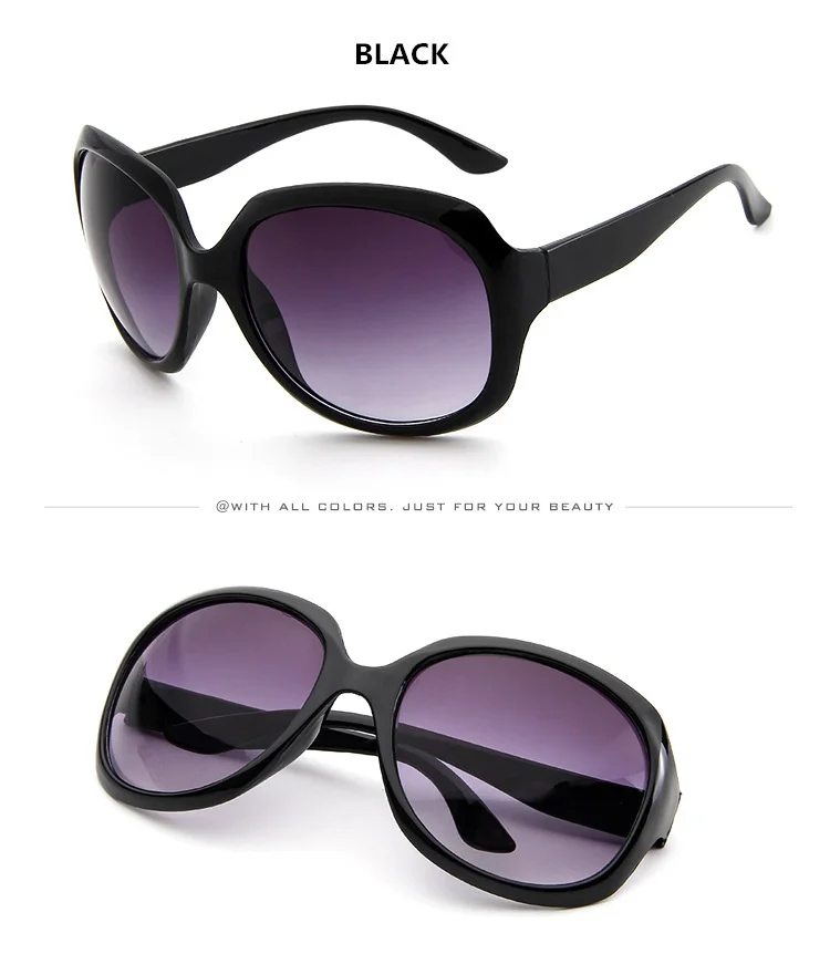 Ретро Классические солнцезащитные очки для женщин овальной формы Oculos De Sol Feminino Модные солнцезащитные очки для женщин брендовая дизайнерская цена солнцезащитные очки для девочек - Цвет линз: Black