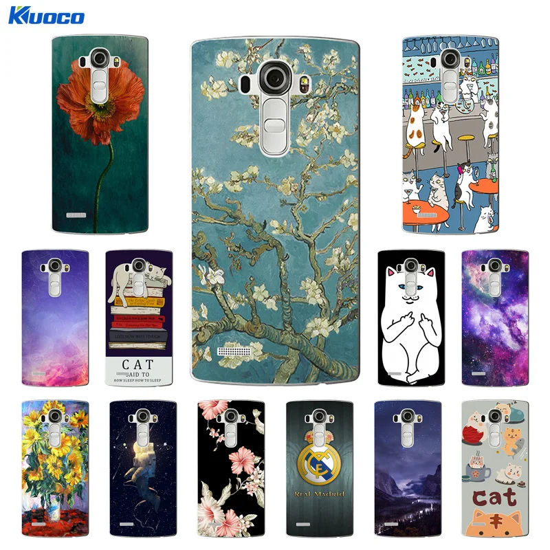 

for Funda LG G4 Case H810 H815 F500 F500K F500L Cat Landscape Printing Soft Silicon TPU Phone Protective for LG G4 Back Cover