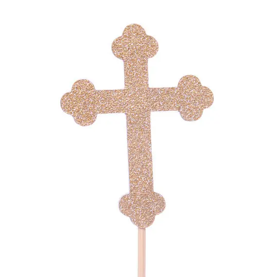 Блеск крестик крещение украшения для капкейков на крестины с рюшами для свадьбы или «нулевого дня рождения» зубочистки для дня рождения шпажка для еды