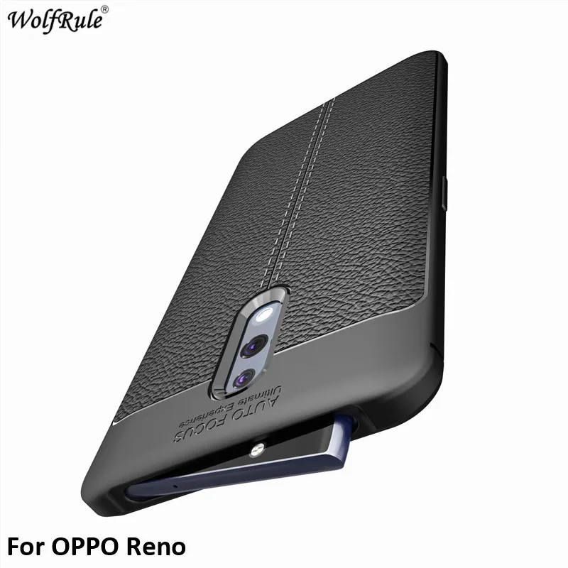 

For Cover OPPO Reno Case WolfRule Soft Silicone Bumper Pouch Protective Back Phone Case For OPPO Reno Cover Funda 6.4''